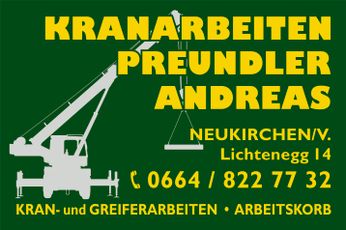 Kranarbeiten Preundler - Logo